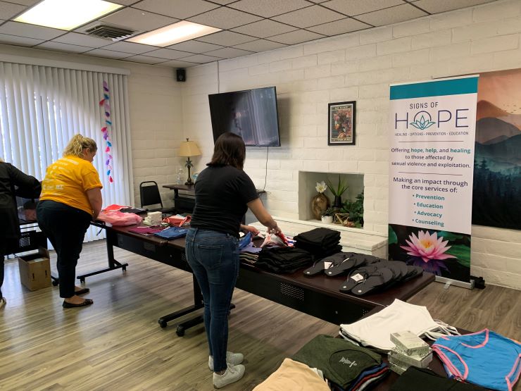 Signs of HOPE Assembling Crisis Kits for survivors